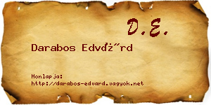Darabos Edvárd névjegykártya